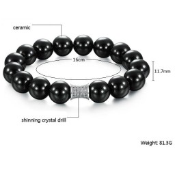 Wereldwijd Bekende Zwarte Wolfraam Keramische Armband