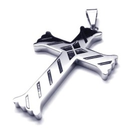 Nieuwe Stijl Heren Kruis Titanium Hanger - Gratis Chian