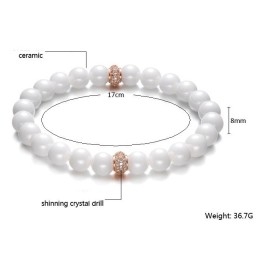 Eenvoudig Te Gebruiken Armband Van Wolfraamkeramiek Met Kralen