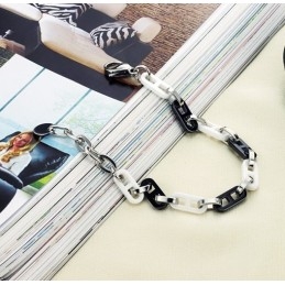 Hoogwaardige Vrouwelijke Zwart-Witte Wolfraam Keramische Armband
