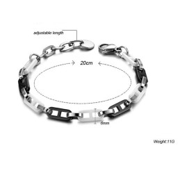 Hoogwaardige Vrouwelijke Zwart-Witte Wolfraam Keramische Armband