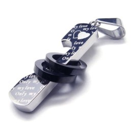Nieuwe Stijl Liefde Titanium Hanger - Gratis Chian