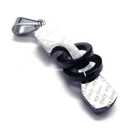 Nieuwe Stijl Liefde Titanium Hanger - Gratis Chian