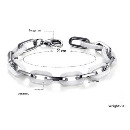 Uitstekende Kwaliteit Vrouwelijke Witte Wolfraam Keramische Armband