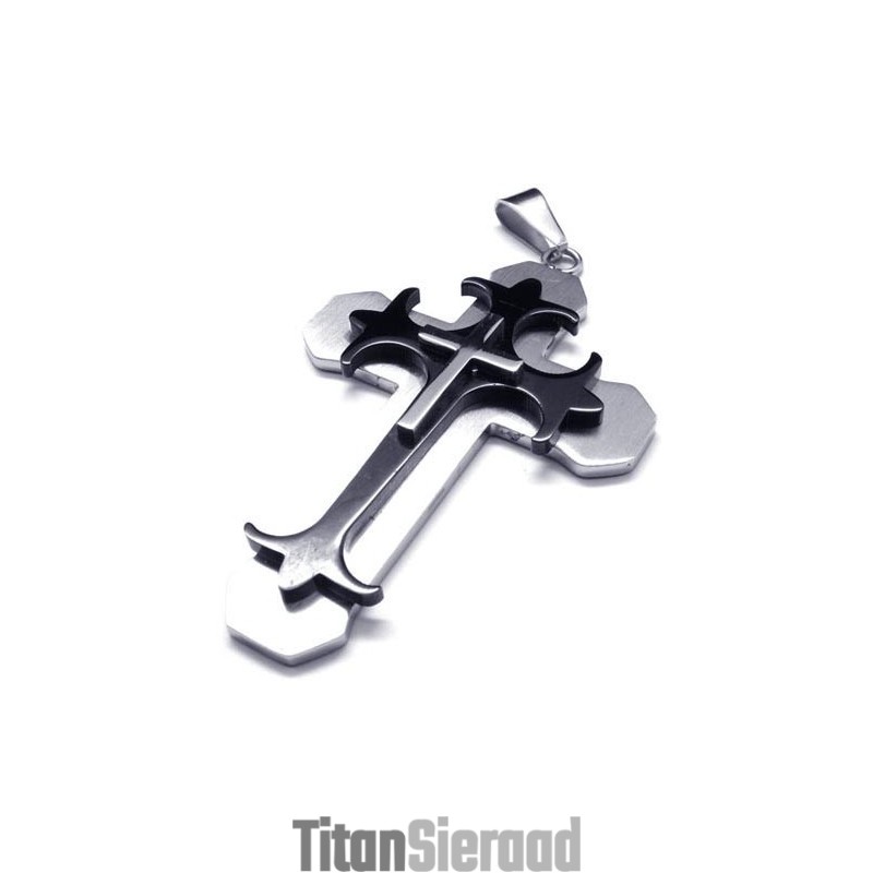 Mode Heren Titanium Kruis Hanger - Gratis Chian Mode Heren Titanium Kruis Hanger - Gratis Chian