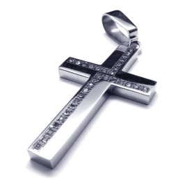 Mode Heren Kruis Titanium Hanger - Gratis Chian