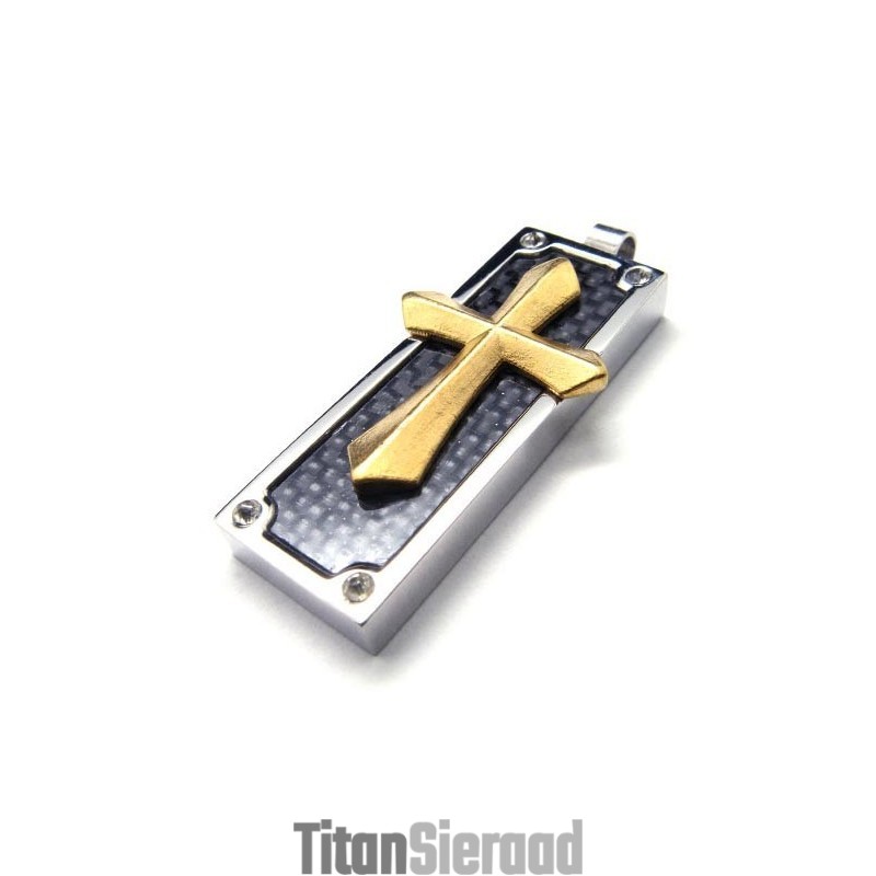 Mode Heren Titanium Kruis Hanger - Gratis Chian Mode Heren Titanium Kruis Hanger - Gratis Chian