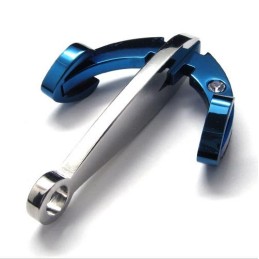 Mode Blauwe Anker Titanium Hanger - Gratis Chian
