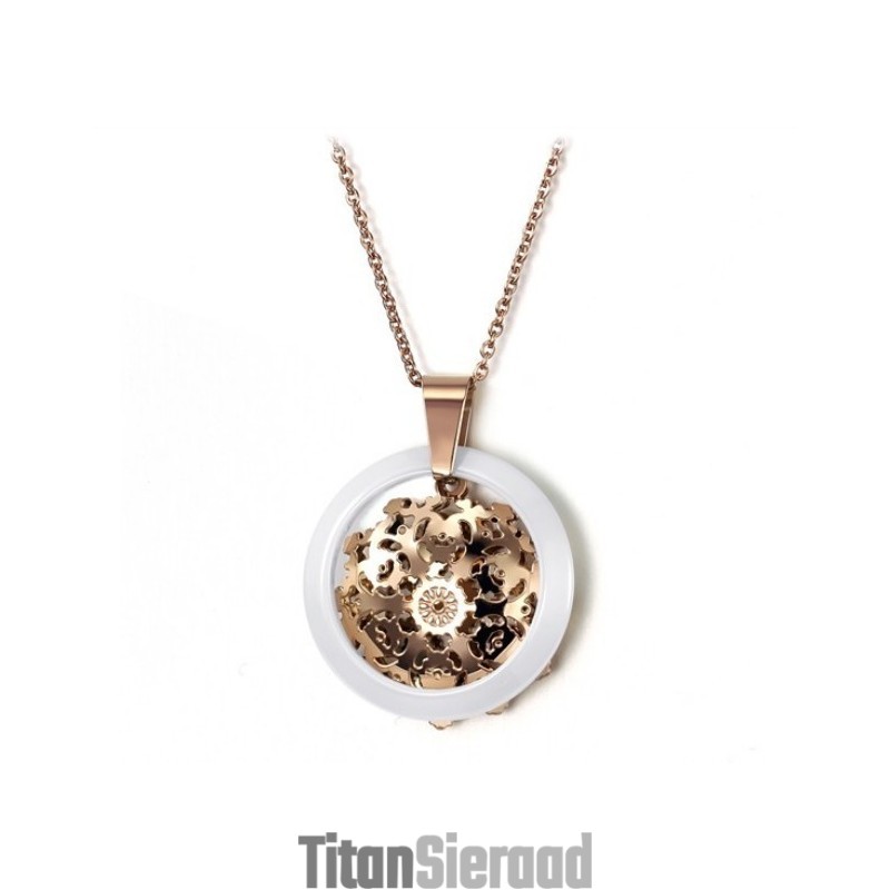 Betrouwbare Kwaliteit Plating Roségouden Wolfraam Keramische Ketting