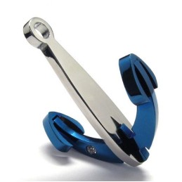 Mode Blauwe Anker Titanium Hanger - Gratis Chian