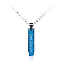 Mode Heren Blauwe Titanium Hanger - Gratis Ketting - Gratis Ketting