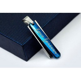 Mode Heren Blauwe Titanium Hanger - Gratis Ketting - Gratis Ketting