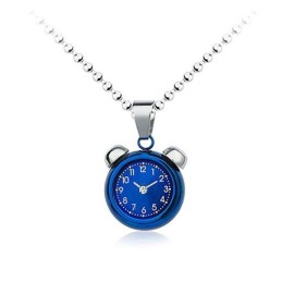 Populaire Herenblauwe Wekker Met Titanium Hanger - Gratis Ketting