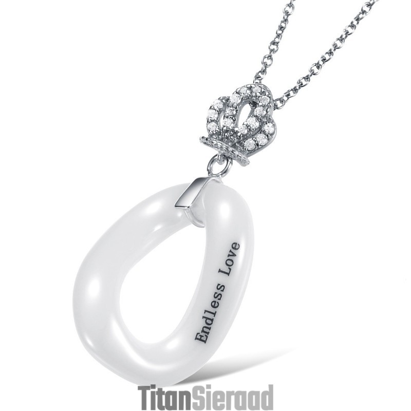 Hoogwaardige Vrouwelijke O-Lettertype Wolfraam Keramische Ketting