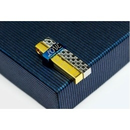 Delicate Heren Blauw En Wit Afneembare Titanium Hanger - Gratis Ketting