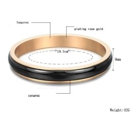Hoogwaardige Zwarte Wolfraam Keramische Armband