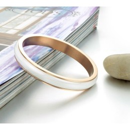 Brede Variaties Witte Wolfraam Keramische Armband