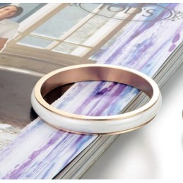 Brede Variaties Witte Wolfraam Keramische Armband
