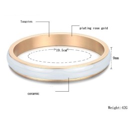 Brede Variaties Witte Wolfraam Keramische Armband