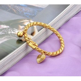 Goed Verkopende Over De Hele Wereld Kinder 18K Vergulde Armband Met Bel