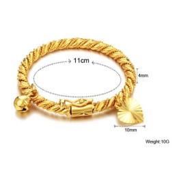 Goed Verkopende Over De Hele Wereld Kinder 18K Vergulde Armband Met Bel