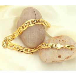 Brede Variëteiten Mannelijke G-Lettertype 18K Vergulde Armband