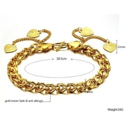 Kwaliteit En Kwantiteit Gegarandeerde Vrouwelijke Geliefde 18K Vergulde Armband