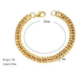 Stabiele Kwaliteit Heren 18K Vergulde Armband