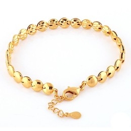 Stabiele Kwaliteit Vrouwelijke Platte Ronde 18K Vergulde Armband