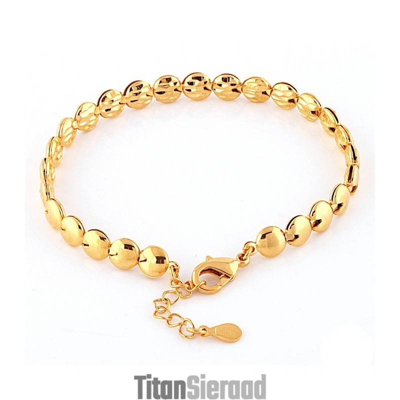 Stabiele Kwaliteit Vrouwelijke Platte Ronde 18K Vergulde Armband Stabiele Kwaliteit Vrouwelijke Platte Ronde 18K Vergulde Armband