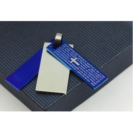 Populaire Titanium Hanger Met Drie Kaarten Voor Heren - Gratis Ketting