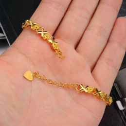 Om Een Lang Verhaal Te Hebben: Elegante 18K Vergulde Armband Voor Dames