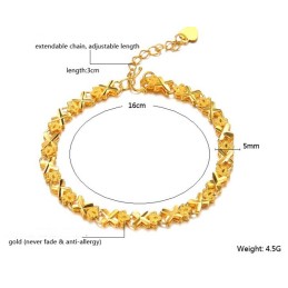 Om Een Lang Verhaal Te Hebben: Elegante 18K Vergulde Armband Voor Dames