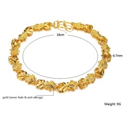 Compleet In Specificaties: Armband In De Vorm Van Een Vrouwelijke Vis, Verguld Met 18 Karaat Goud
