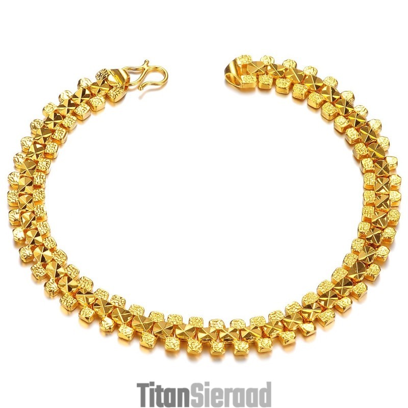 Brede Variaties Dames 18K Vergulde Armband Brede Variaties Dames 18K Vergulde Armband