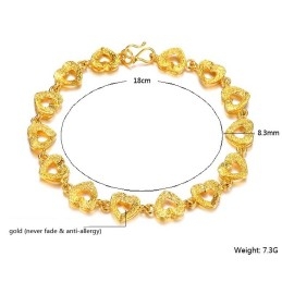Wereldberoemde Vrouwelijke Geliefde 18K Vergulde Armband