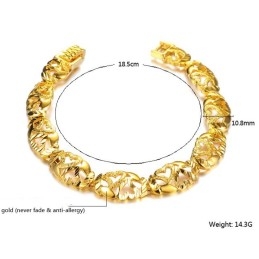Betrouwbare Reputatie Vrouwelijke Geliefde 18K Vergulde Armband