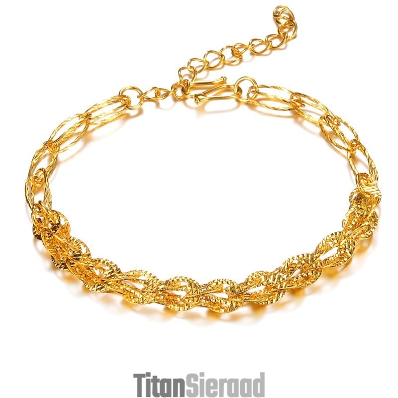 Kwaliteit En Kwantiteit Gegarandeerde Damesarmband Van 18 Karaat Verguld Goud Kwaliteit En Kwantiteit Gegarandeerde Damesarmband Van 18 Karaat Verguld Goud