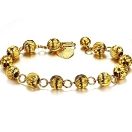 De Koningin Van De Kwaliteit, Vrouwelijke Bolvormige Armband Van 18 Karaat Verguld Goud