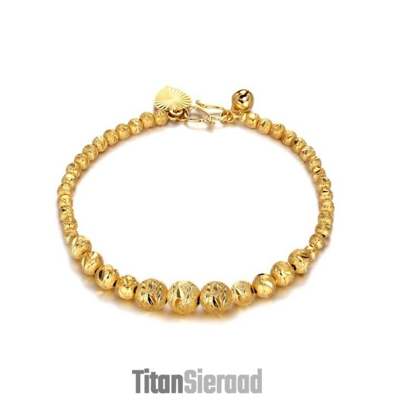 Hoogwaardige Vrouwelijke Bolvormige Armband Van 18 Karaat Verguld Goud Hoogwaardige Vrouwelijke Bolvormige Armband Van 18 Karaat Verguld Goud