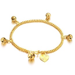 Om Een Lang Verhaal Te Hebben: 18K Vergulde Armband Voor Dames Met Belletjes