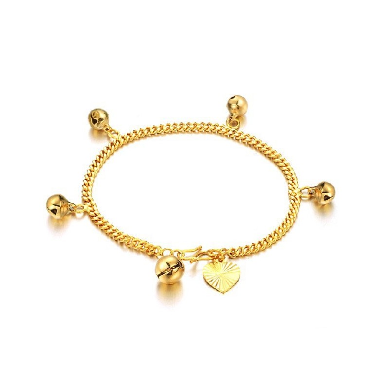 Om Een Lang Verhaal Te Hebben: 18K Vergulde Armband Voor Dames Met Belletjes Om Een Lang Verhaal Te Hebben: 18K Vergulde Armband Voor Dames Met Belletjes
