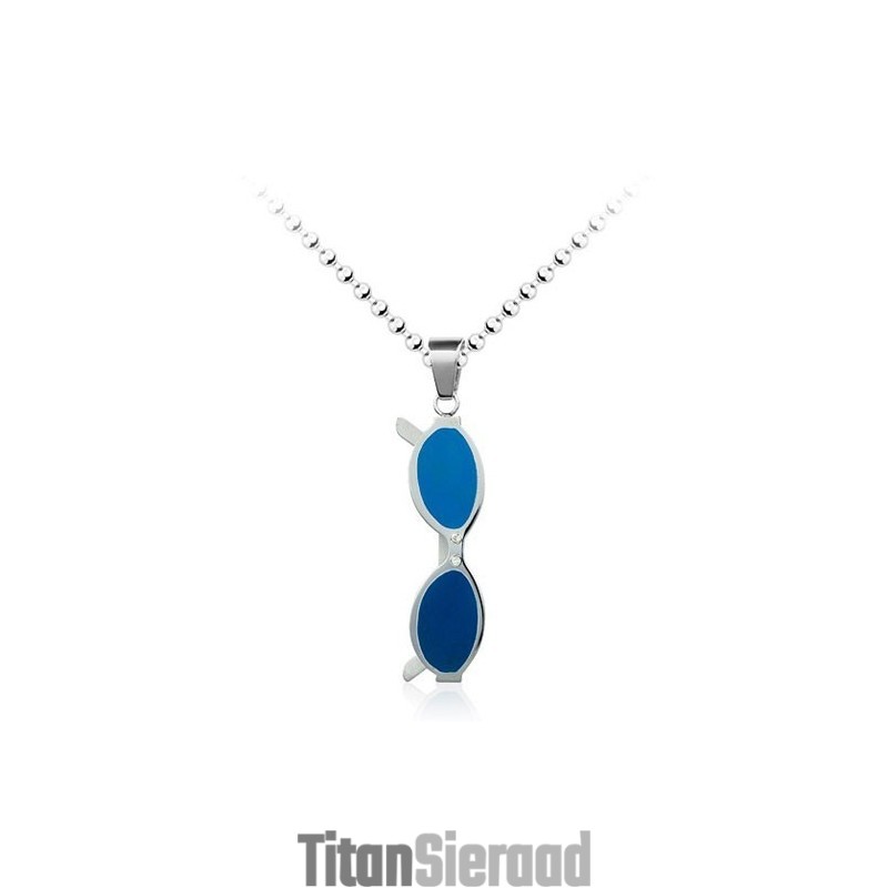 Mode Heren Zonnebril Vorm Titanium Hanger - Gratis Ketting Mode Heren Zonnebril Vorm Titanium Hanger - Gratis Ketting