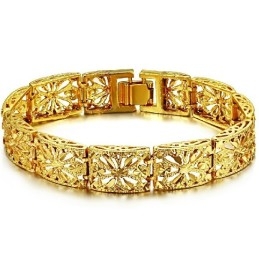 Kwaliteit En Kwantiteit Gegarandeerde Vrouwelijke Holle 18K Vergulde Armband