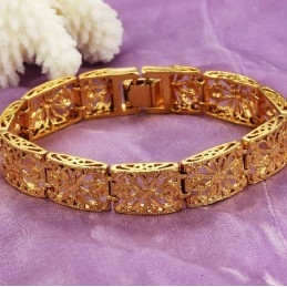 Kwaliteit En Kwantiteit Gegarandeerde Vrouwelijke Holle 18K Vergulde Armband