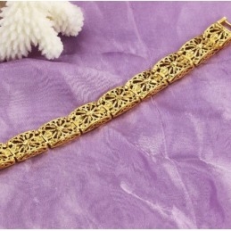 Kwaliteit En Kwantiteit Gegarandeerde Vrouwelijke Holle 18K Vergulde Armband