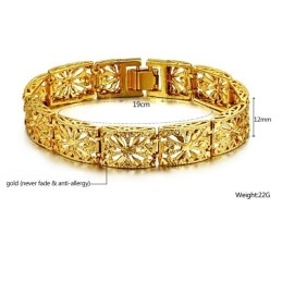 Kwaliteit En Kwantiteit Gegarandeerde Vrouwelijke Holle 18K Vergulde Armband