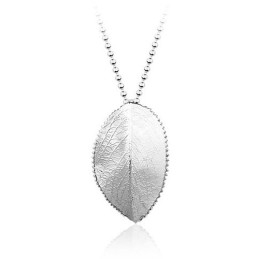 Eenvoudige Bladvormige Titanium Hanger Voor Heren - Gratis Ketting