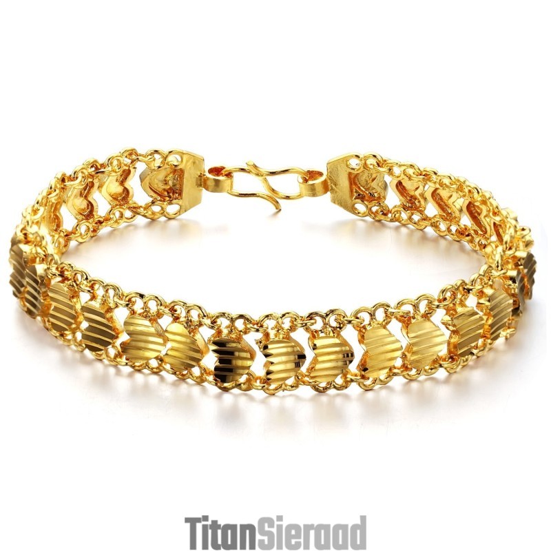 Gemakkelijk Te Gebruiken Damesarmband Van 18 Karaat Verguld Goud Gemakkelijk Te Gebruiken Damesarmband Van 18 Karaat Verguld Goud