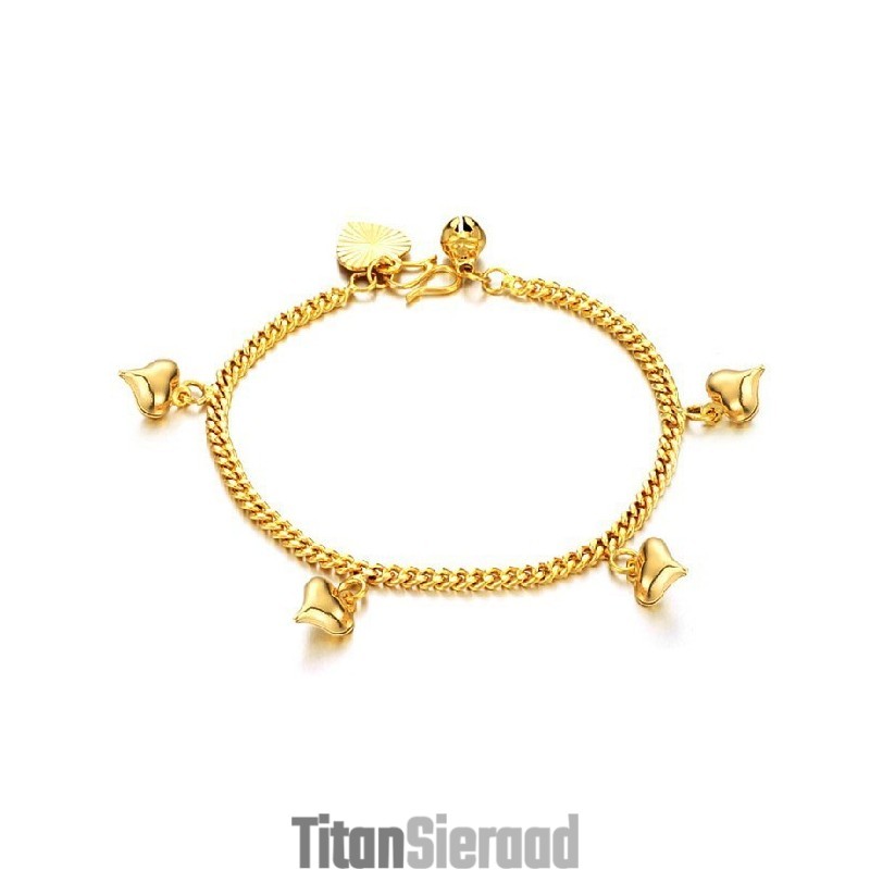 Betrouwbare Reputatie Vrouwelijke Geliefde 18K Vergulde Armband Met Bellen Betrouwbare Reputatie Vrouwelijke Geliefde 18K Vergulde Armband Met Bellen